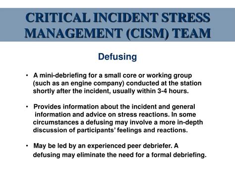 critical incident stress management 